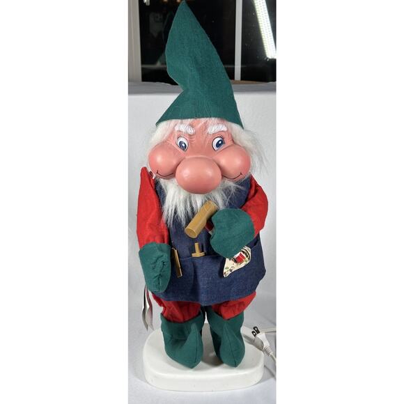 VTG Christmas Motionette Animated Santakins Grubby Elf Figures Fairy Gnome Works - Picture 1 of 9